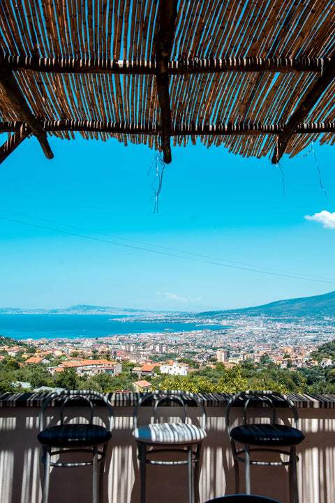 Admire the Beauty of the Gulf of Naples and Vesuvius from our Terrace